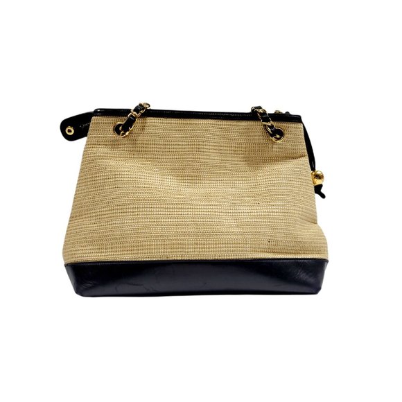 Chanel Woven Raffia Shoulder Bag - Picture 2 of 10